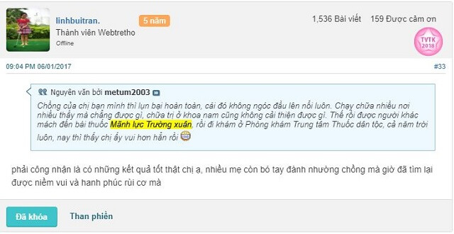 Mãnh Lực Trường Xuân review