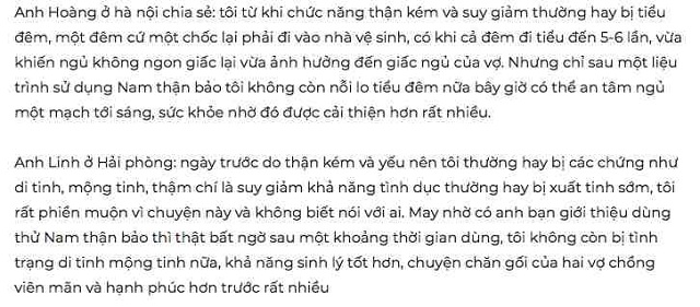 Đ&Aacute;NH GI&Aacute; NAM THẬN BẢO (1)
