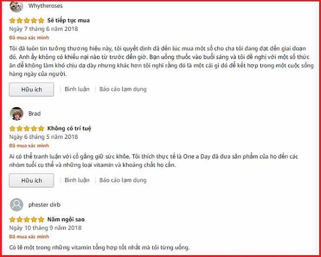 Đ&Aacute;NH GI&Aacute; ONE A DAY MEN (3)