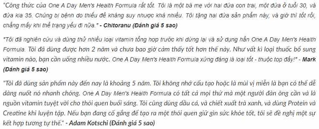 Đ&Aacute;NH GI&Aacute; ONE A DAY MEN (4)