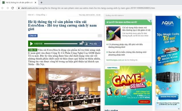 Đánh giá viên sủi Estromen