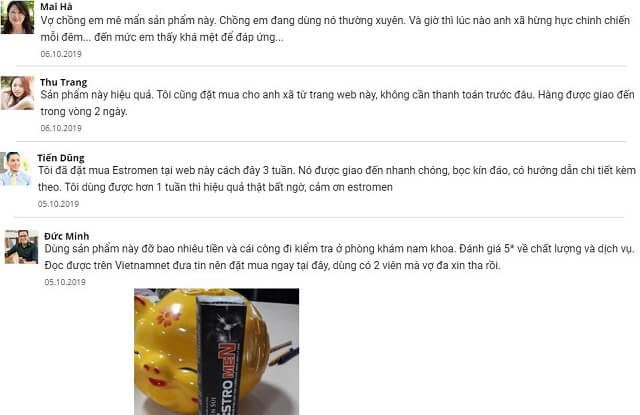 Đánh giá viên sủi Estromen