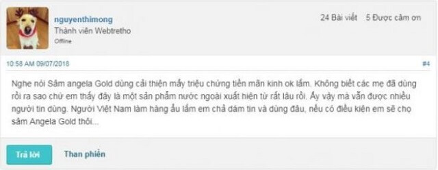 Review sâm Angela webtretho