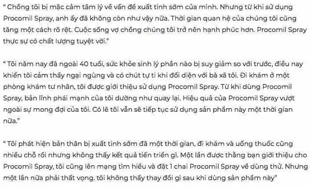 Đ&Aacute;NH GI&Aacute; PROCOMIL SPRAY 15ML