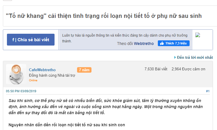 TỐ NỮ KHANG REVIEW WEBTRETHO