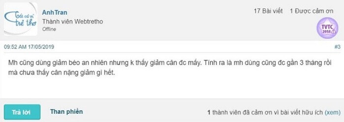 Đánh giá thuốc giảm cân An Nhiên