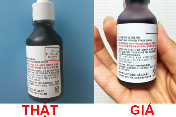 Cách phân biệt Red peel tingle serum thật hay giả