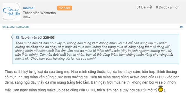 review kem trị nám Ohui webtretho