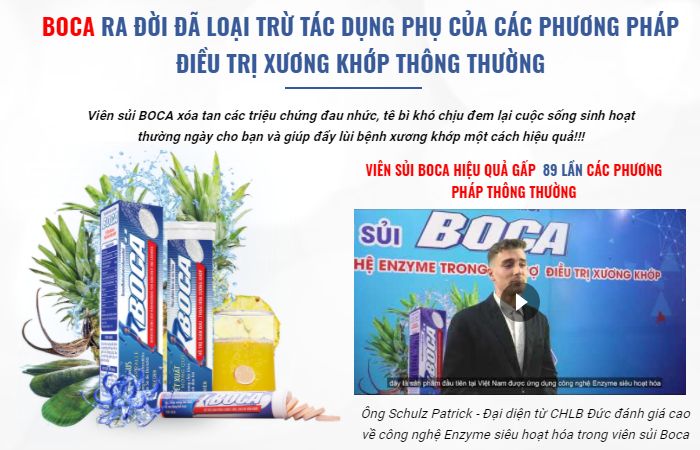 CÔNG DỤNG VIÊN SỦI BOCA